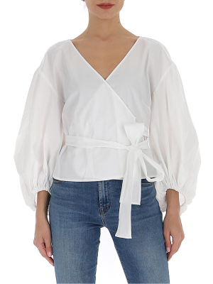 Michael Michael Kors Poplin Wrap Blouse