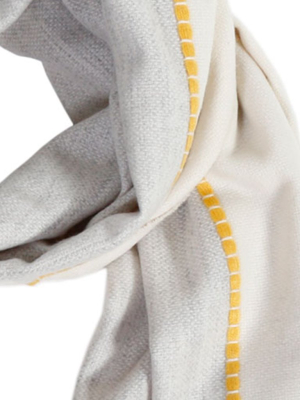 Camden Scarf - Ivory/grey