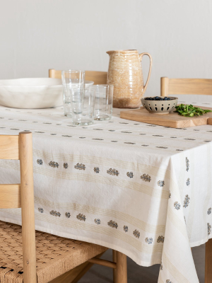 Greenery & Cream Tablecloth