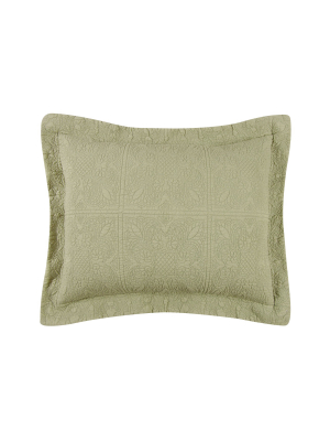 C&f Home 20" X 26" Sage Matelasse Standard Sham