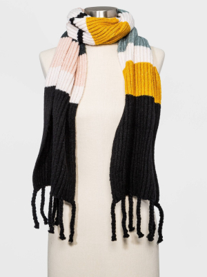 Women's Striped Multi Stripe Scarf - A New Day™ One Size