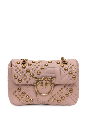 Pinko Embellished Quilted Shoulder Bag