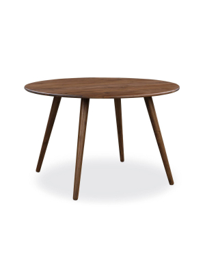 Lynx Round Dining Table Walnut - Poly & Bark