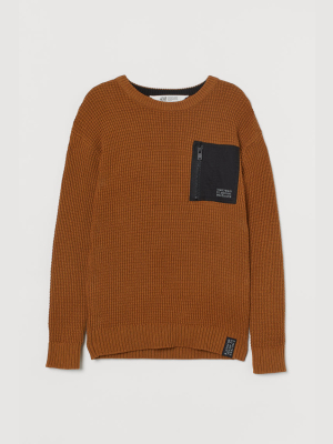 Pocket-detail Sweater