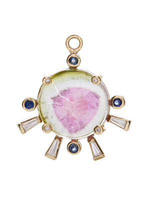 Sunset Charm With Tourmaline