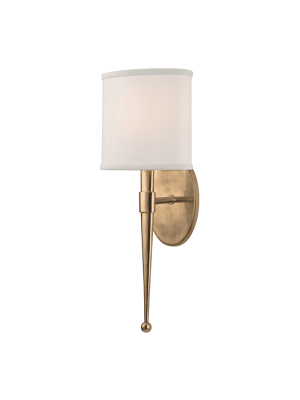 Madison 1 Light Wall Sconce Aged Brass