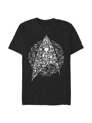 Men's Star Trek Starfleet Icon Collage T-shirt