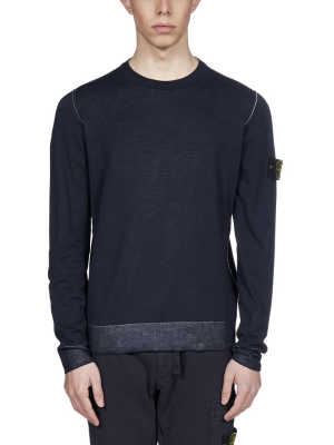 Stone Island Logo Patch Crewneck Sweater