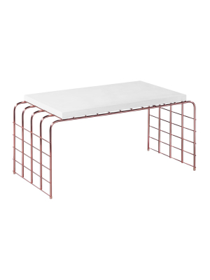 Perpetual Mesh Link Coffee Table Tall In Various Colors By Bd Outdoor