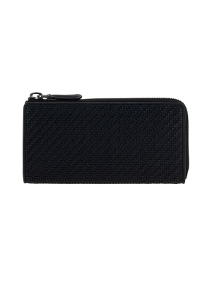 Ermenegildo Zegna Woven Zip-up Continental Wallet