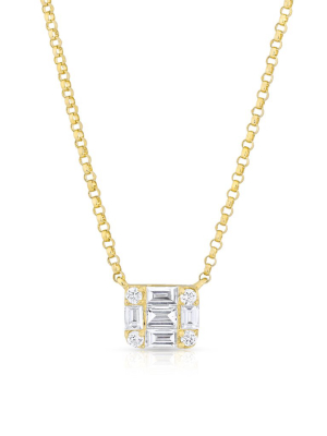 14kt Yellow Gold Baguette Diamond Haiden Necklace