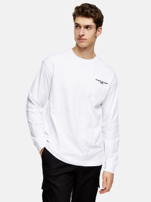 White Oversized Le Temp T-shirt