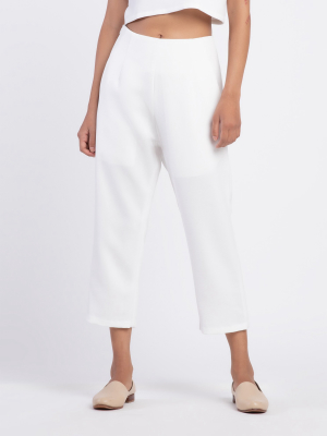 Sua Tapered Trouser Pocket Pant - White