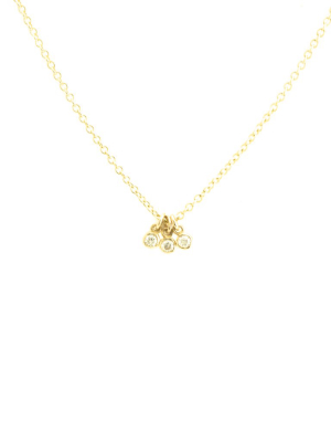 Diamond Dot Charm Necklace - 3