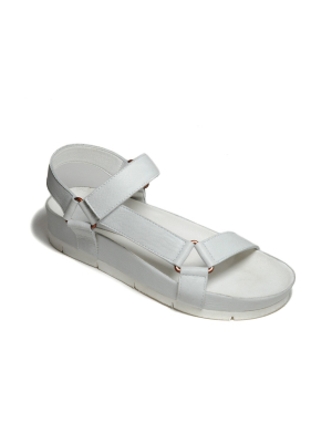 Newport White Leather Sandal