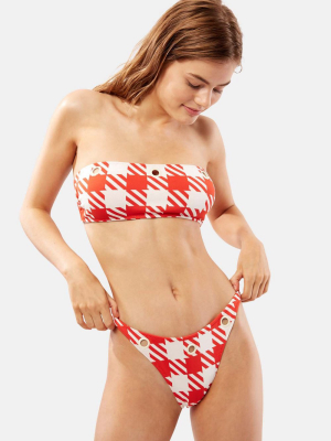 Red Houndstooth Bikini