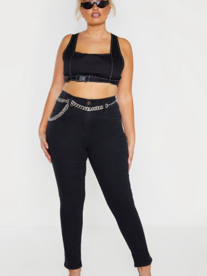 Plus Black High Waisted Skinny Jean