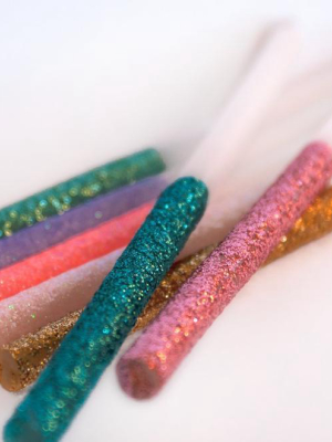 Multicolor Dipped Glitter Candles