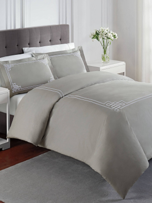 Martex Solid Percale Embroidered Comforter Set