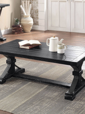 Portrero Trestle Base Coffee Table Dark Black - Homes: Inside + Out