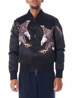 Graphic Printed Bomber Jacket (bsp222s B120c Black)