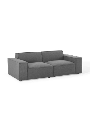2pc Restore Sectional Sofa Charcoal - Modway