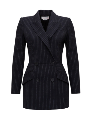 Alexander Mcqueen Double-breasted Pinstripe Blazer