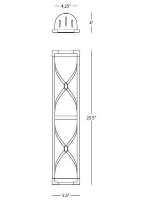 Chase Collection Double Shade Bath Strip