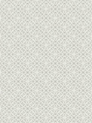 Lacey Circle Geo Wallpaper In Grey From The Silhouettes Collection By York Wallcoverings