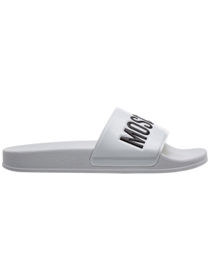 Moschino Logo Pool Slides