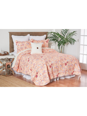 C&f Home Lagoon Peach Quilt Set