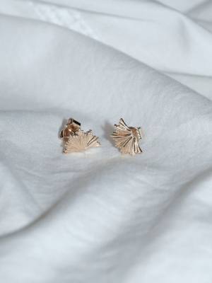 Vita Stud Earrings Small | 9ct Yellow Gold