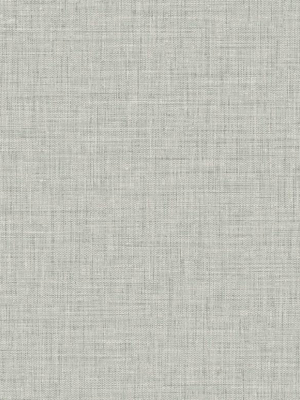 Easy Linen Wallpaper In Fog Grey From The Texture Gallery Collection By Seabrook Wallcoverings