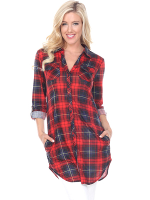 Piper Stretchy Plaid Tunic Top