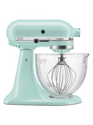 Kitchenaid 5qt Glass Bowl Tilt-head Stand Mixer With Flex Edge Beater - Ksm153gbq3