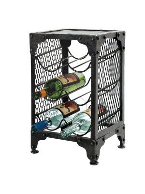 Vino Rack Natural Black Iron