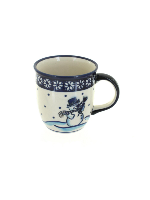 Blue Rose Polish Pottery Frosty Friend Coffee Mug