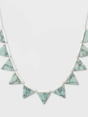 Triangle Stone Semi Precious Turquoise Necklace - Universal Thread™ Light Blue