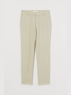 Linen-blend Slacks