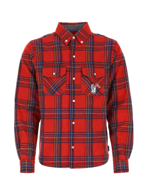 Billionaire Boys Club Logo Embroidered Checked Shirt