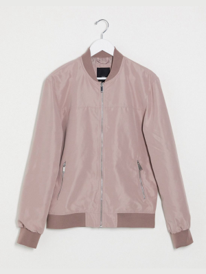 River Island Bomber In Pink