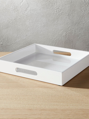 Hi-gloss Small Square White Tray