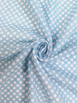 Japanese Handkerchief, Light Blue Ichimatsu