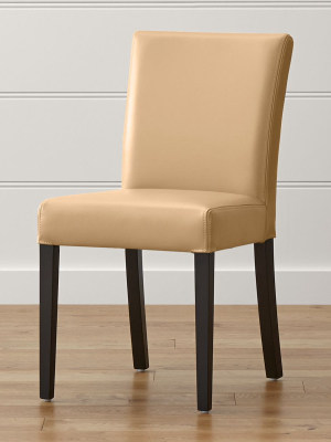 Lowe Café Latte Leather Dining Chair