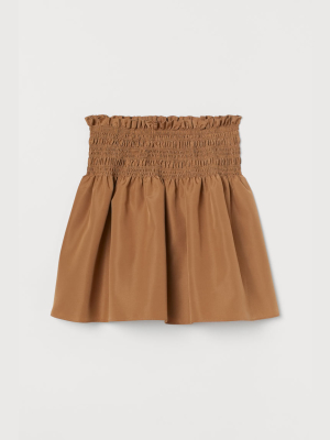 Smocked-waist Skirt