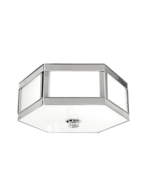 Nassau 3 Light Flush Mount Polished Nickel