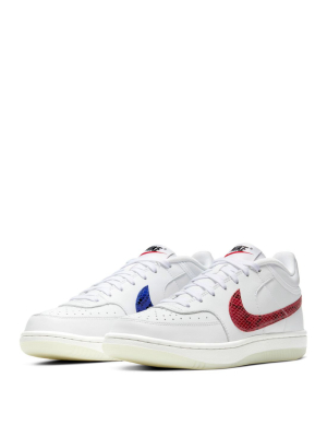 Nike Sky Force Sneakers In White With Red Swoosh