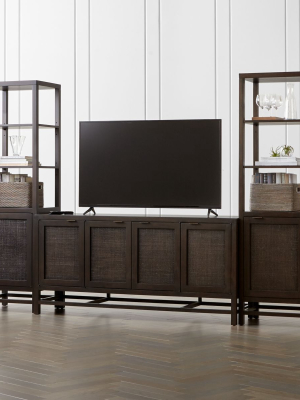 Blake Carbon 68" Media Console With 2 Tall Cabinets