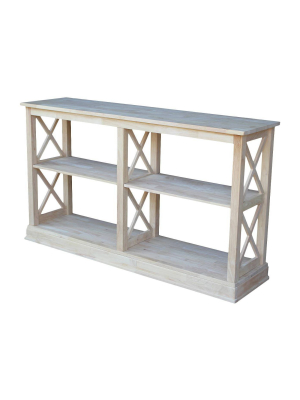 Hampton Sofa Server Table With Shelves - International Concepts