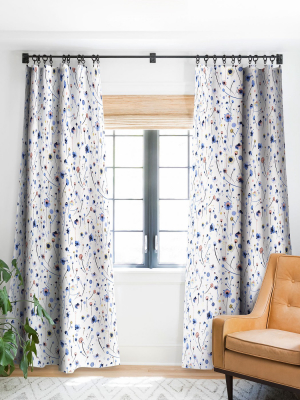 Ninola Design Soft Flowers Single Panel Blackout Window Curtain By Deny Designs.